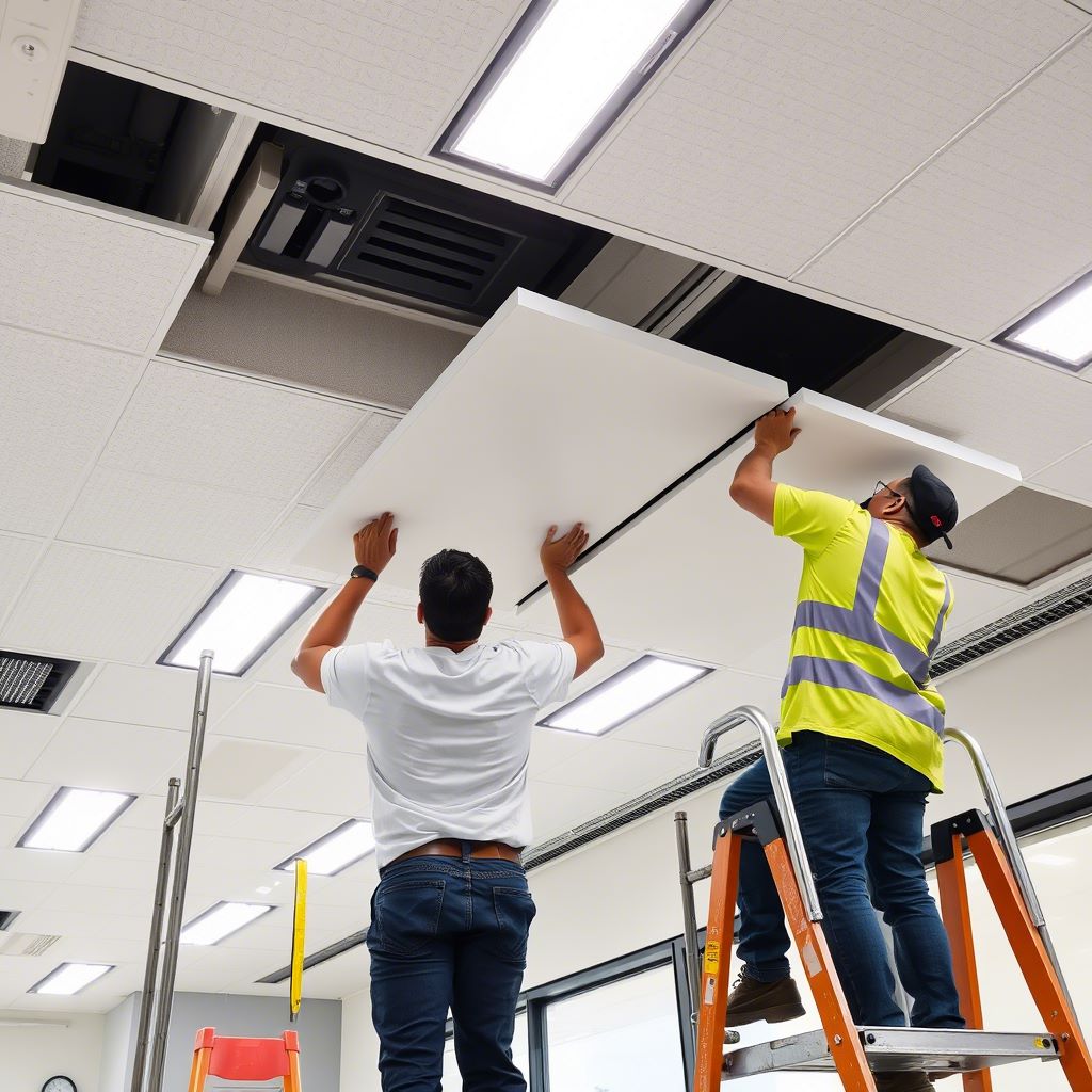 false ceiling installation